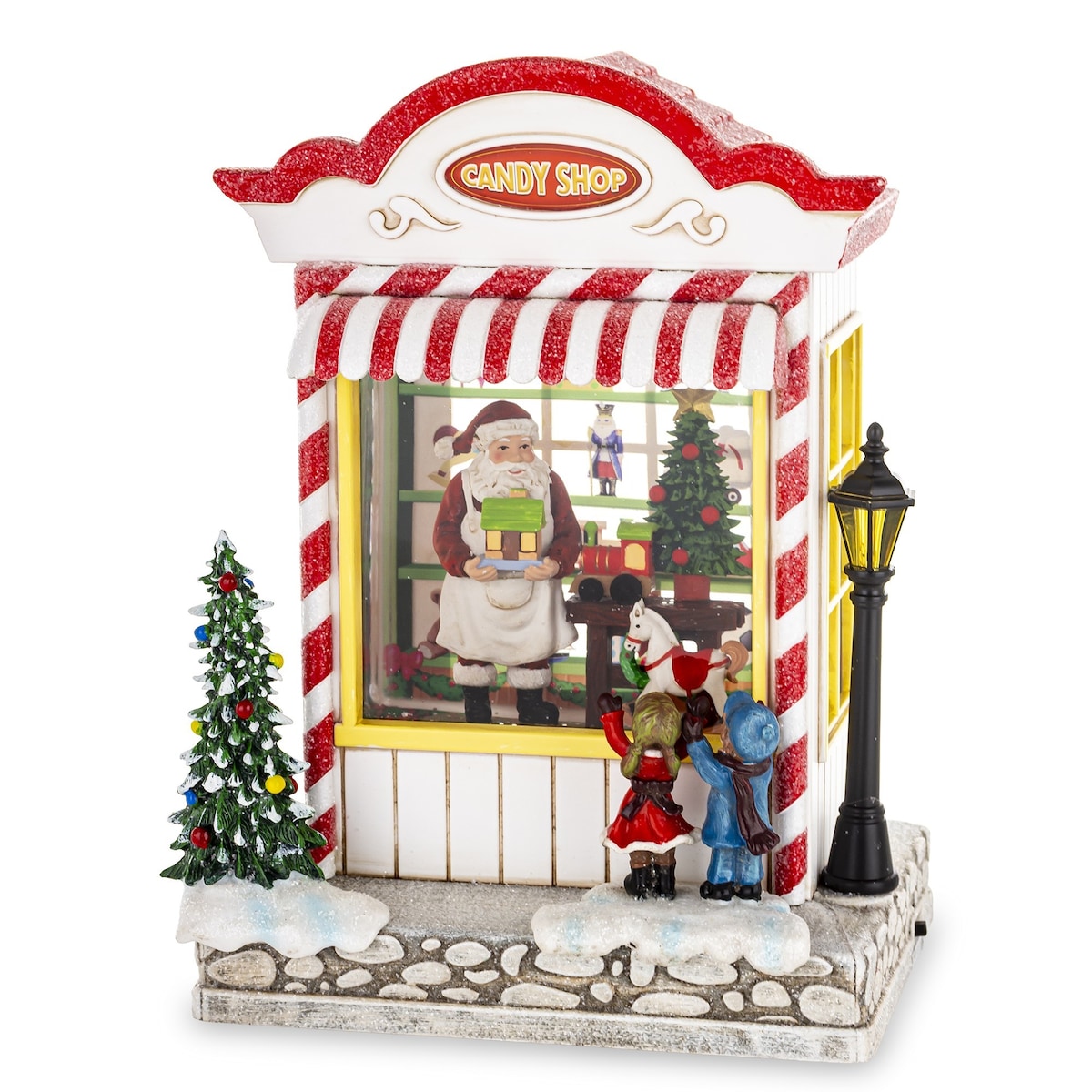 Dekoracja świąteczna CANDY SHOP 22,5x17x12,5 cm LED i pozytywką