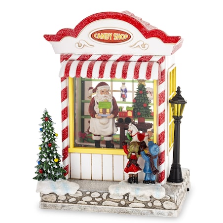 Dekoracja świąteczna CANDY SHOP 22,5x17x12,5 cm LED i pozytywką