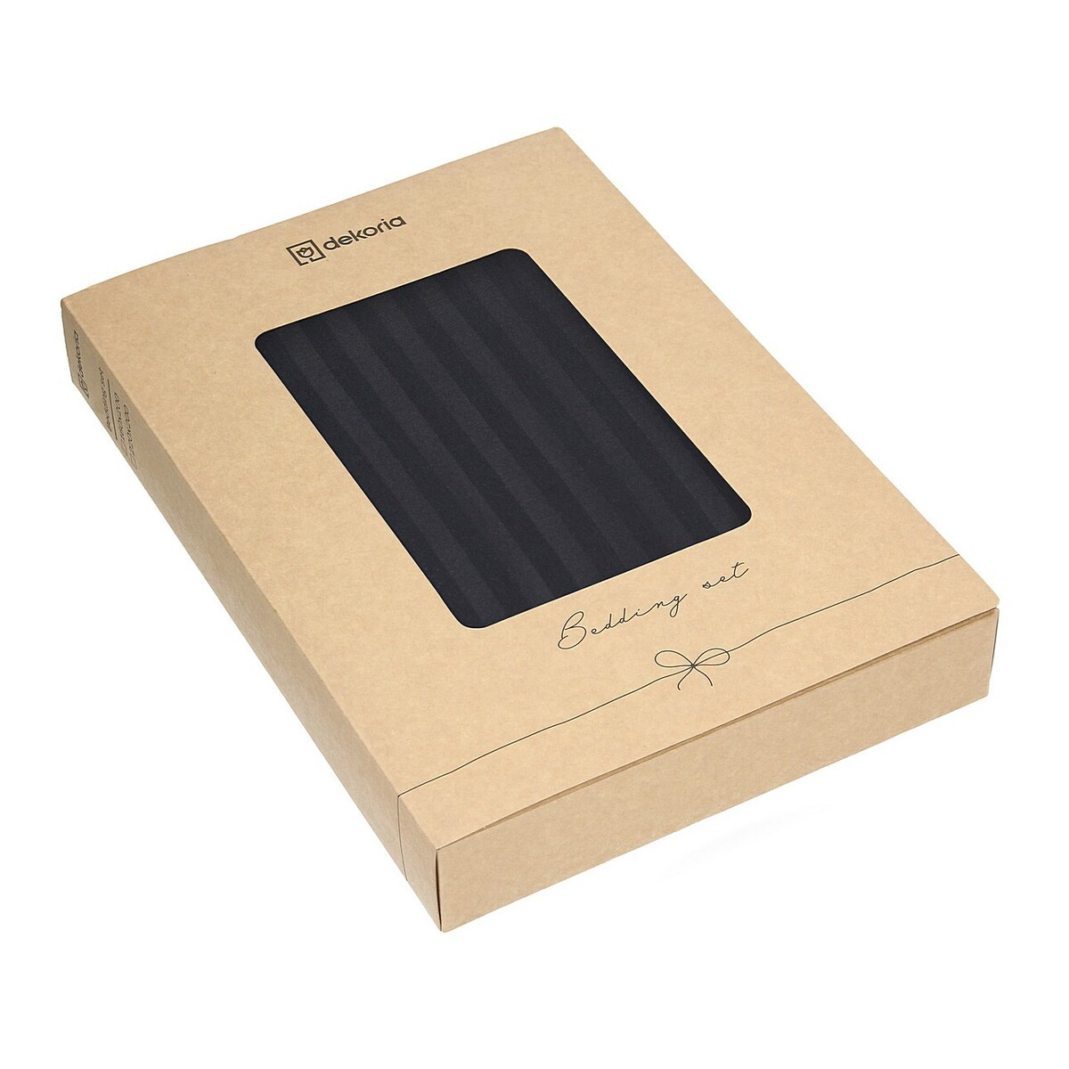 Pościel z satyny żakardowej Midnight Shadow 160x200 cm, 160x200 cm