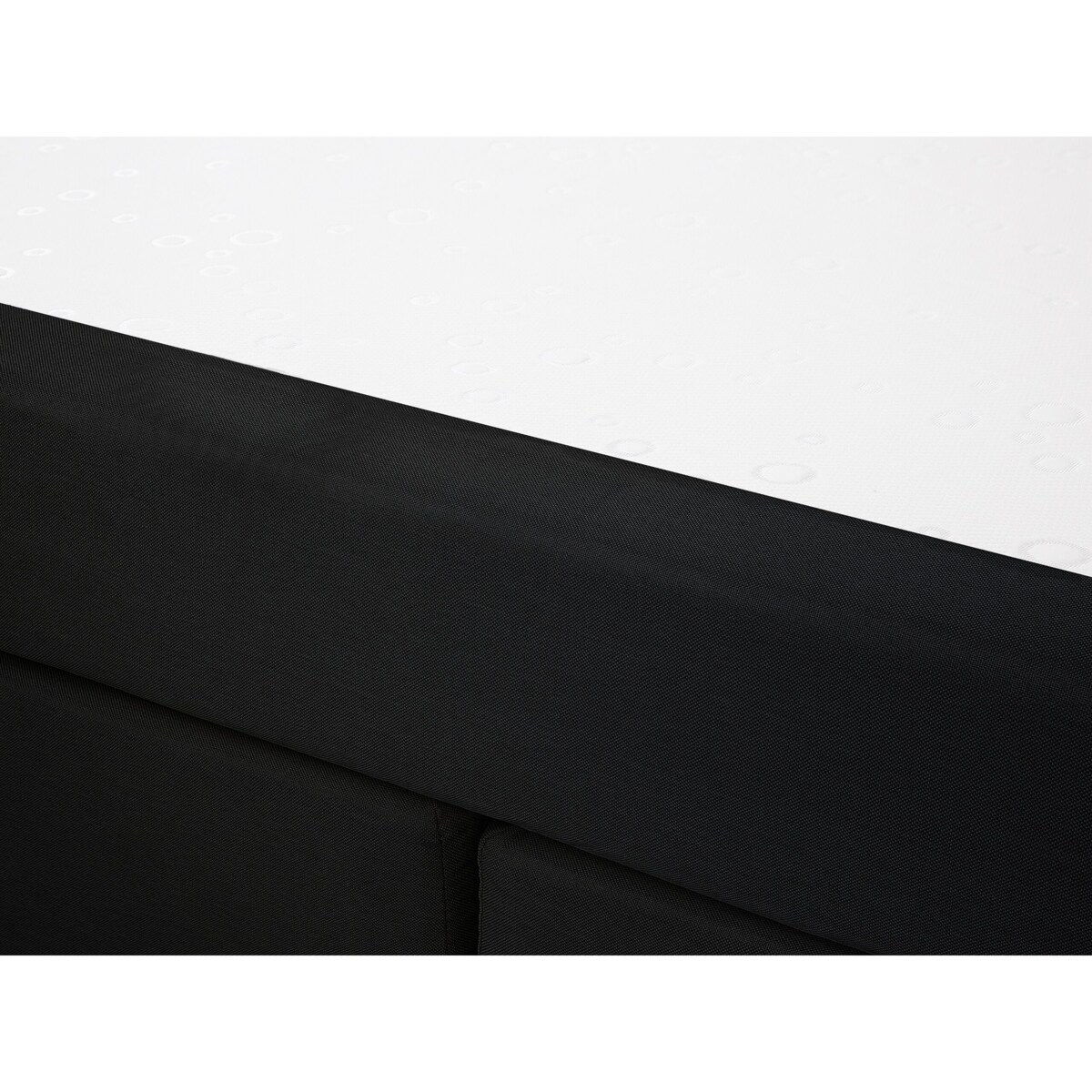 Łóżko kontynentalne tapicerowane 180 x 200 cm czarne ADMIRAL