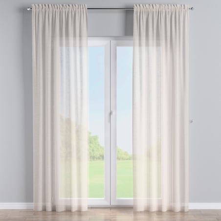 Zasłona na kanale z grzywką 1 szt. 130x260 beżowy