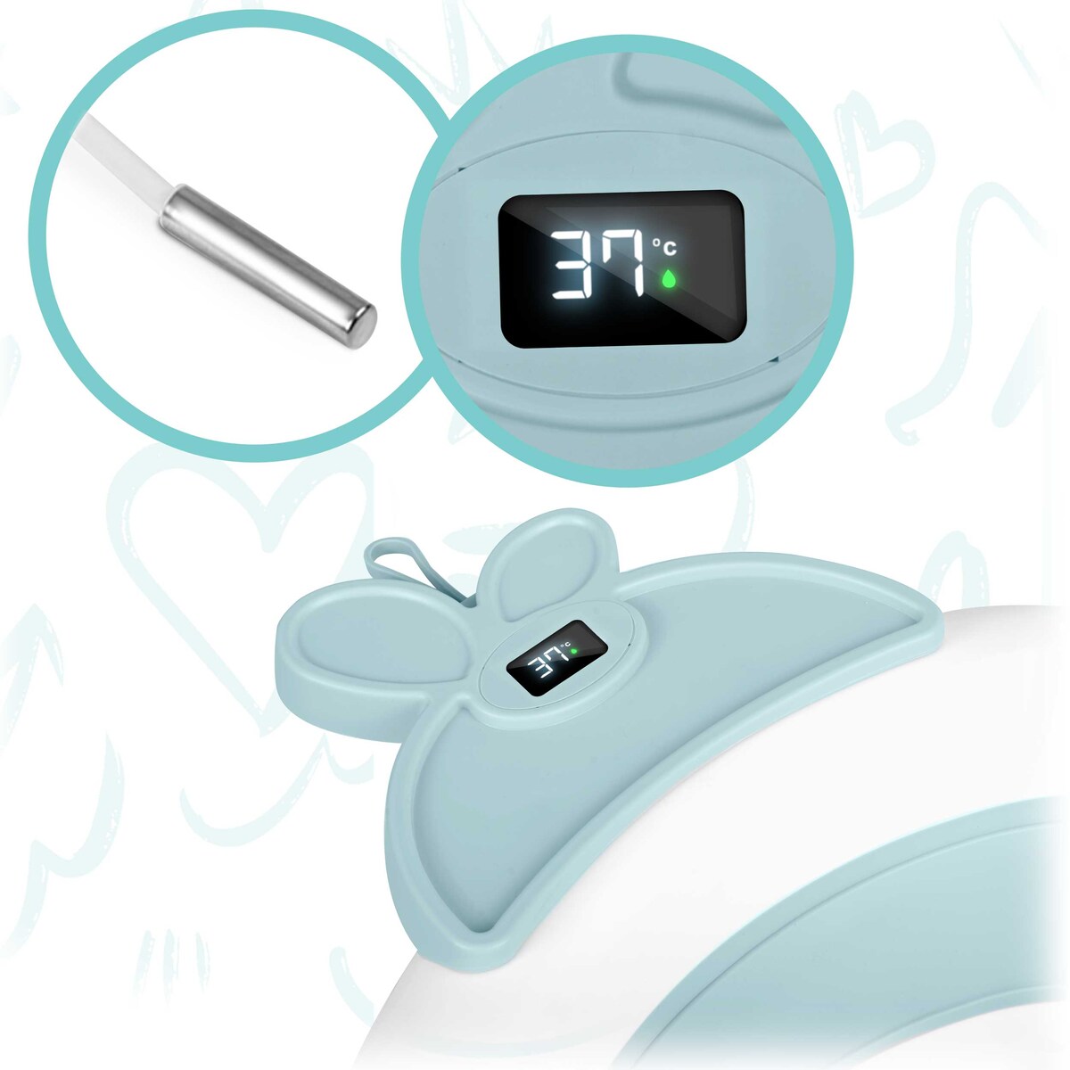 Wanienka składana dla dziecka z termometrem Ricokids