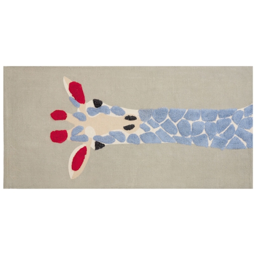 Dywan dziecięcy bawełniany motyw żyrafy 80 x 150 cm wielokolorowy SAKUBO