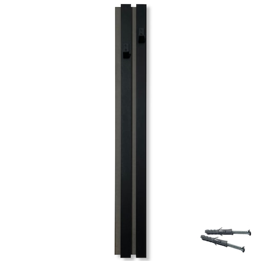 Drewniany wieszak na ubrania Lamele 98cm moduł 12cm czarny