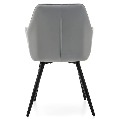 Krzesło tapicerowane pikowane welurowe do salonu jadalni nowoczesne PASSO jasnoszare