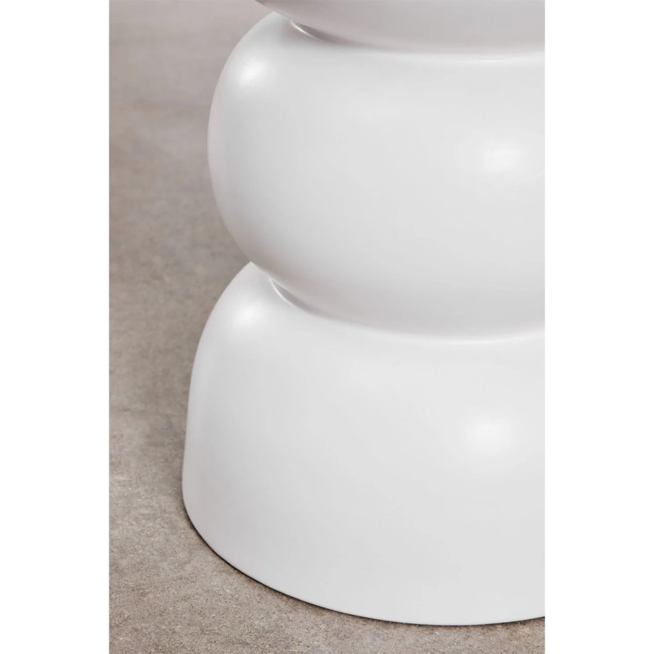 Okrągły stolik pomocniczy Ø35 cm z ceramiki Tiyi