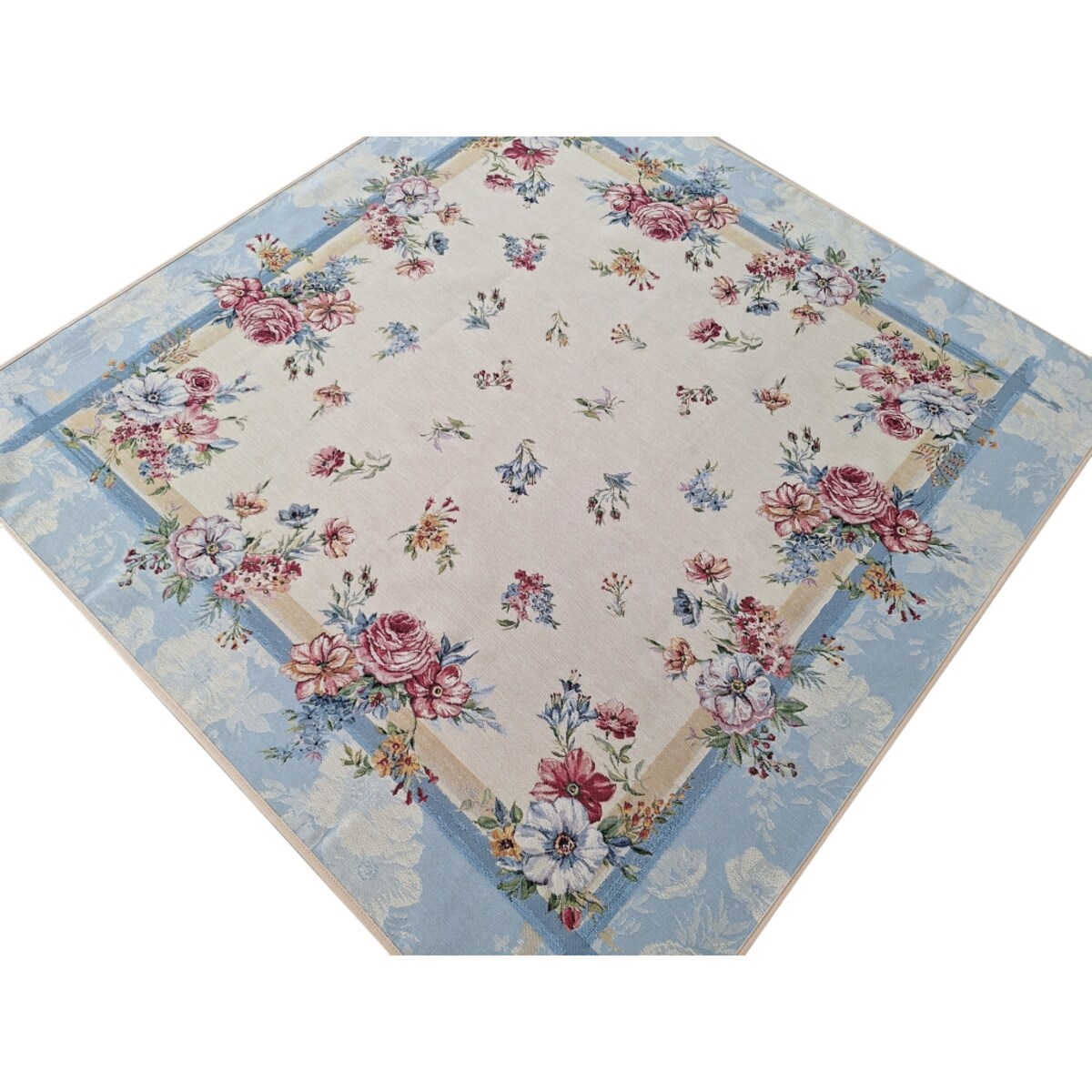 Obrus Na Stół 100X100 Cm Ozdobny Dekoracyjny Różany Ogród