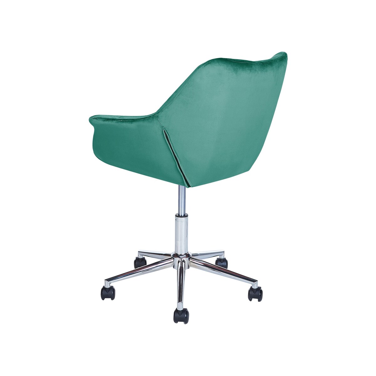Krzesło biurowe regulowane welurowe zielone LABELLE