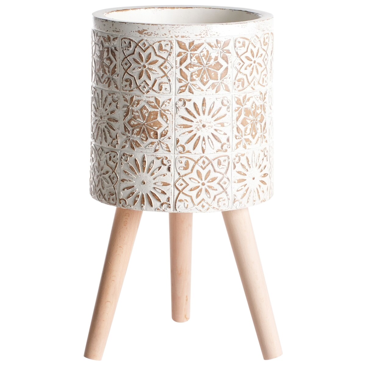 Doniczka na nóżkach KARISTOS Ceramika 36 cm Złamana biel