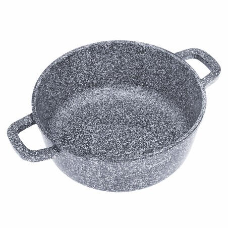 Garnek z powłoką marmurową marmurkowy szary indukcja gaz 2.3L 20cm KLAUSBERG