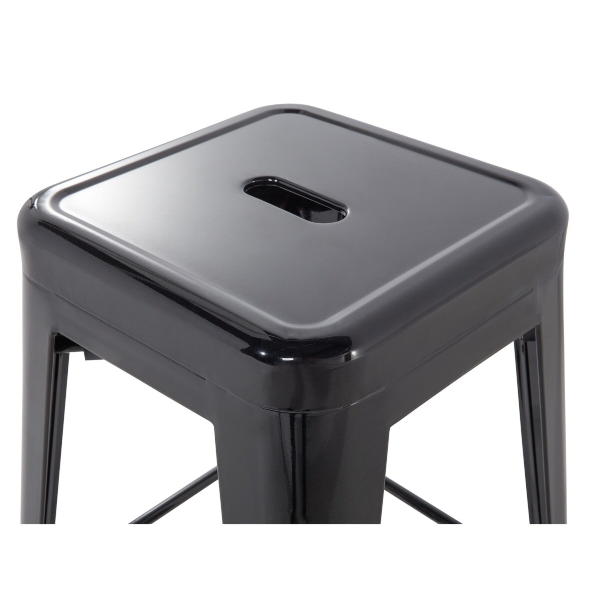 Zestaw 2 stołków barowych metalowych 76 cm czarny CABRILLO