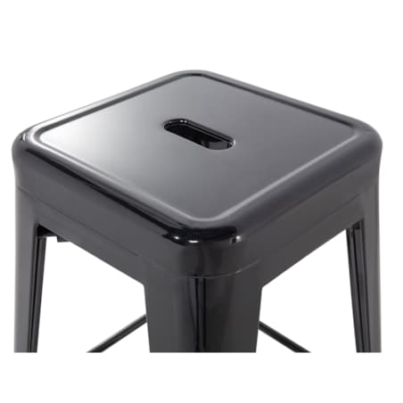 Zestaw 2 stołków barowych metalowych 76 cm czarny CABRILLO