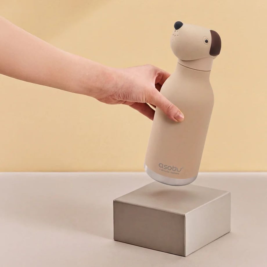 ASOBU BESTIE BOTTLE butelka termiczna dla dziecka, Beige Dog