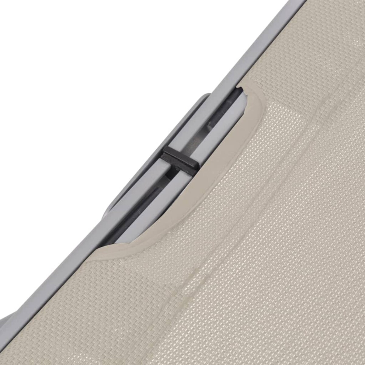 vidaXL Składane leżaki, 2 szt., kremowe, tkanina textilene