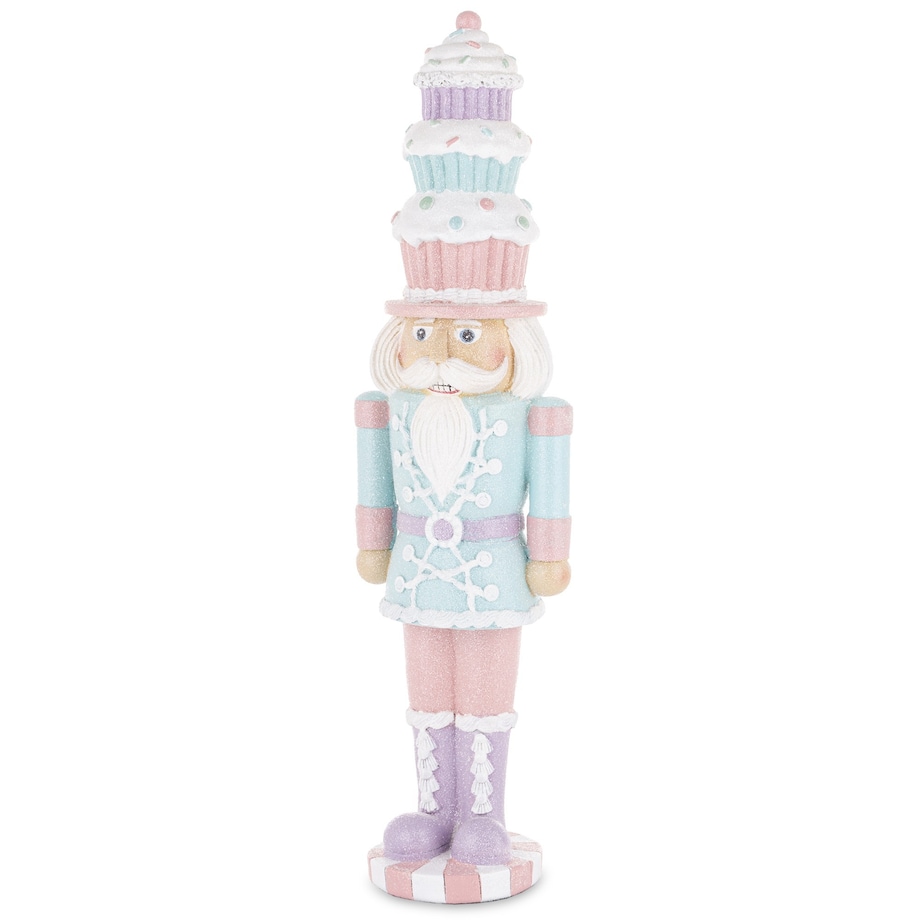 Figurka - Dziadek do orzechów 46x12 cm z 3 mufinkami