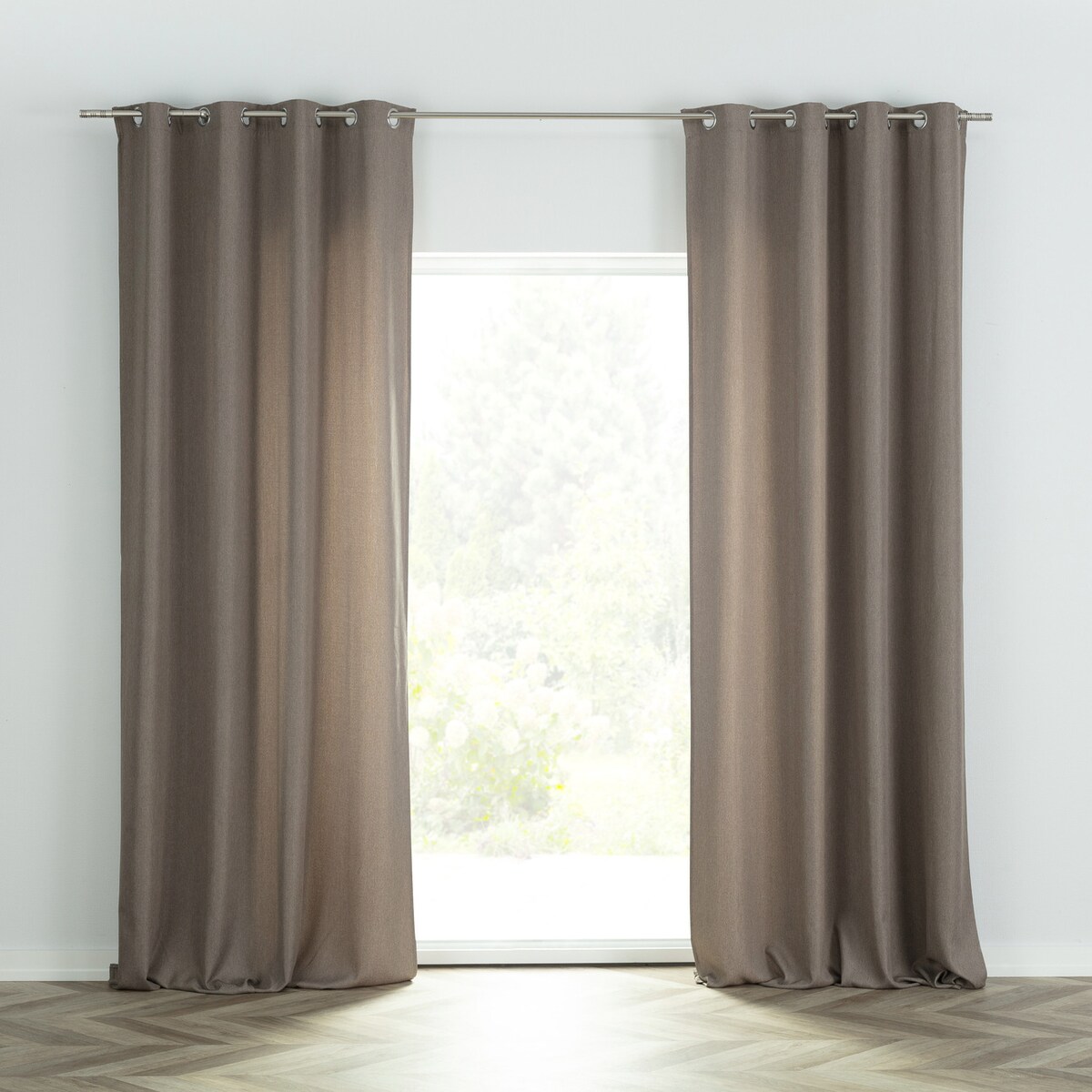 Zasłona BASIC na kółkach 140x280cm szary beż 1 szt. 140x280 szary-beżowy