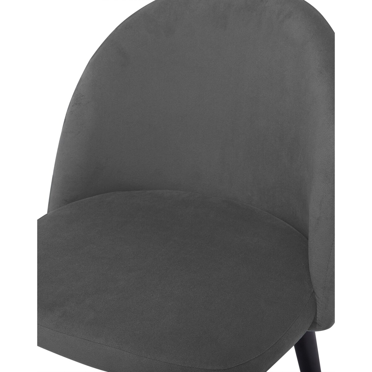 Zestaw 2 krzeseł welurowy szary VISALIA