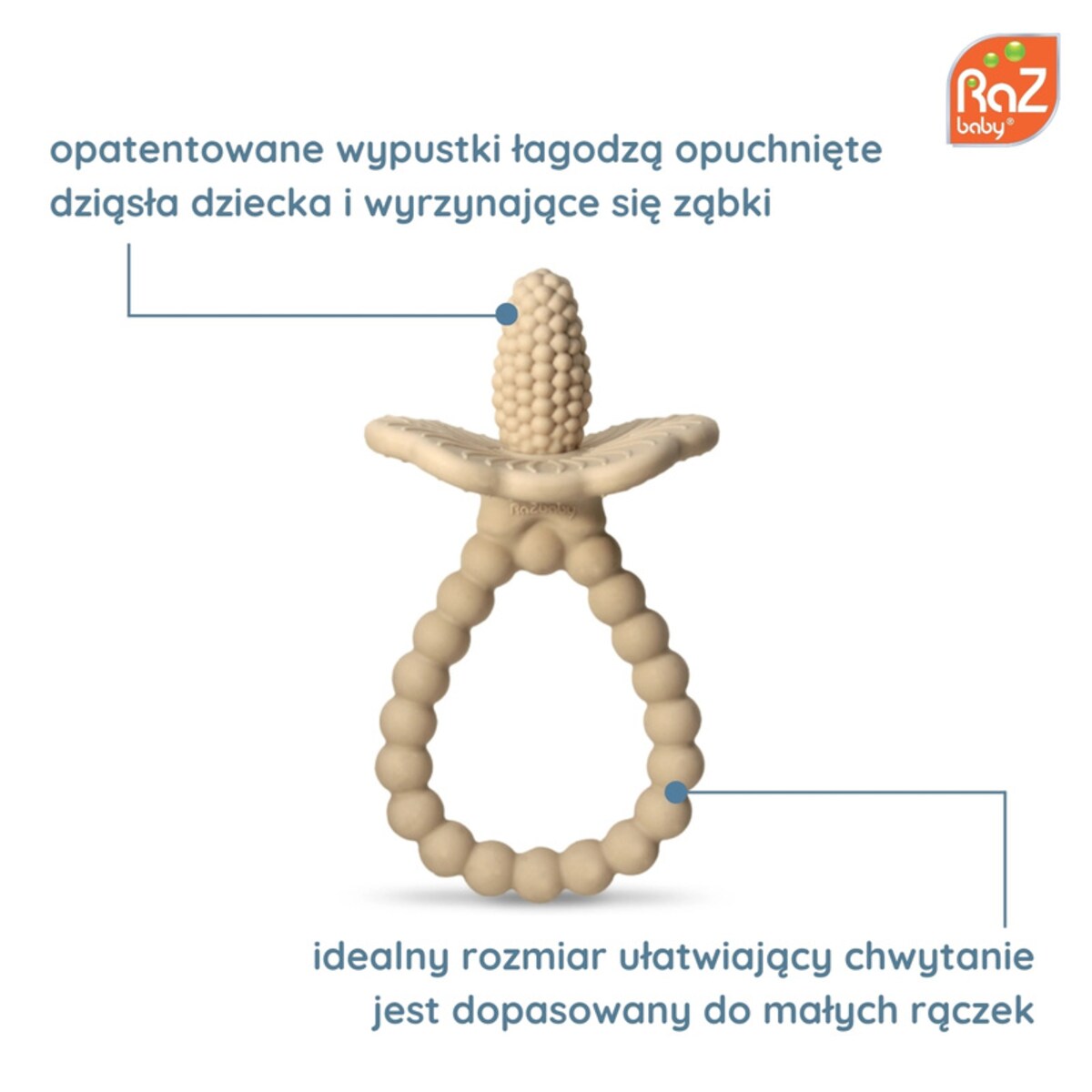 Gryzak silikonowy Soczysta Malina Plus, czarny, RazBaby