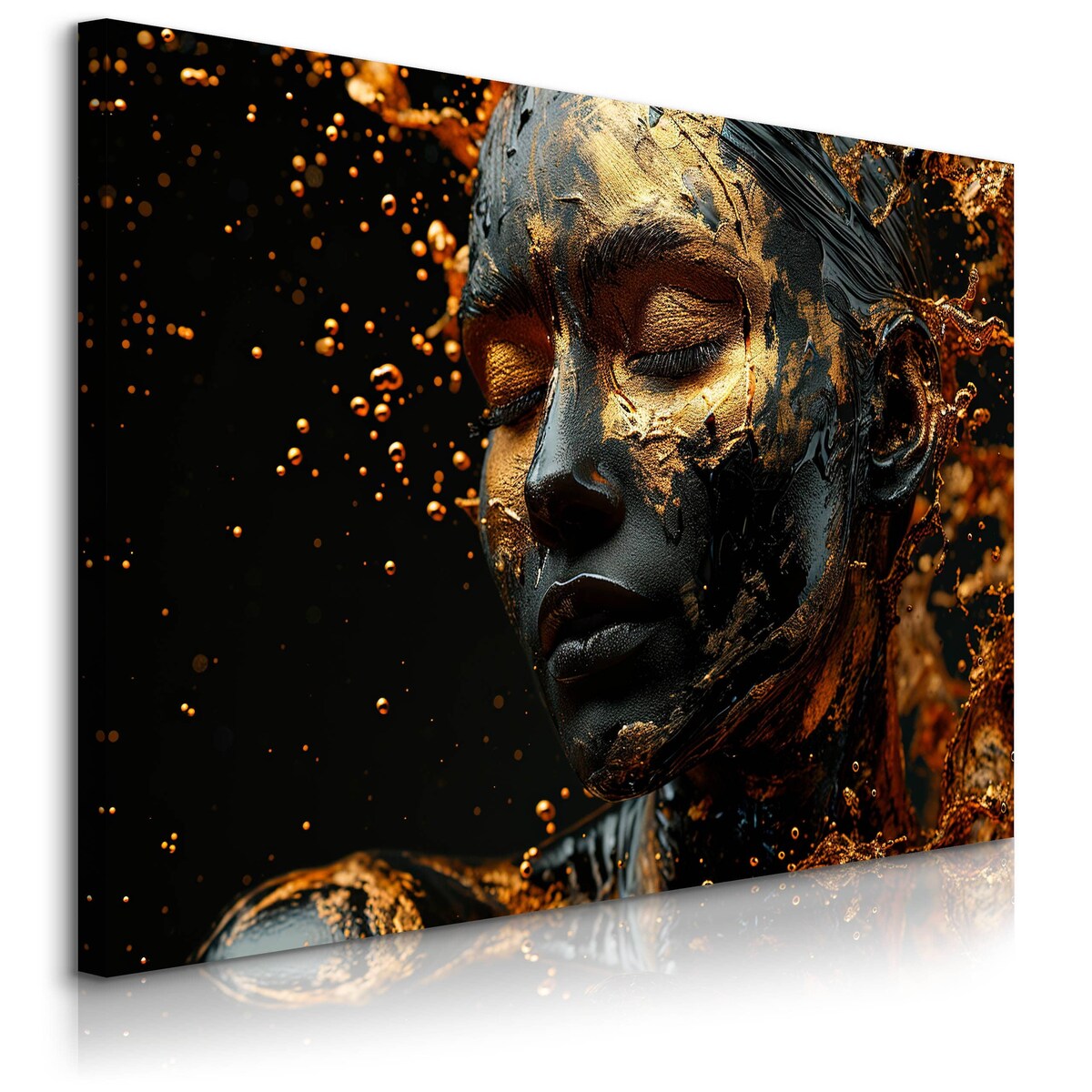 Obraz Na Płótnie Do Salonu Kobiecy Portret Abstrakcja Styl Glamour 120x80cm