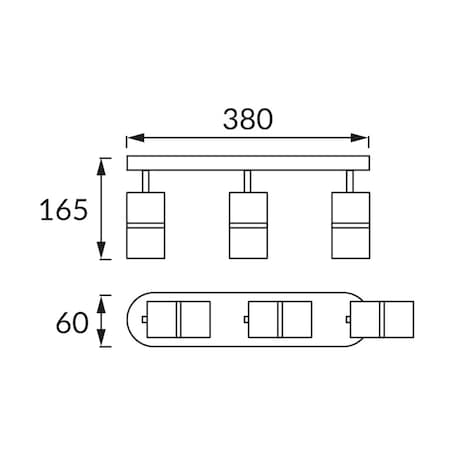 Sufitowo-ścienna lampa regulowana DIOR SPT 4263 Ideus listwa chrom biała