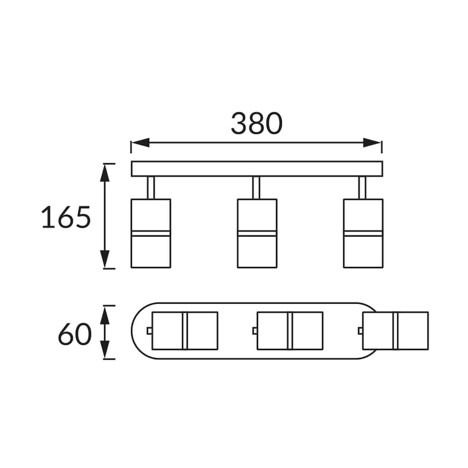 Sufitowo-ścienna lampa regulowana DIOR SPT 4263 Ideus listwa chrom biała