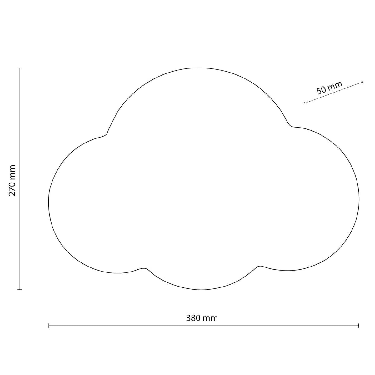 Kinkiet do pokoju dziecięcego chmura Cloud 4964 TK Lighting metalowy biały