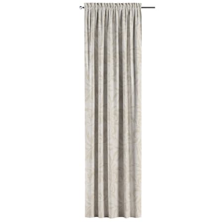 Zasłona na kanale z grzywką 1 szt. 130x245 ecru liście akantu