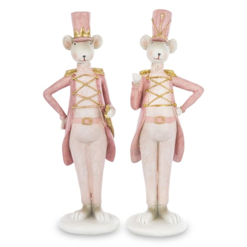 Dekoracja - para myszek we frakach i cylindrach 21,5x7x6 cm ROSA