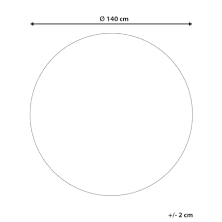 Dywan okrągły z juty ⌀ 140 cm beżowo-czarny ARTORA