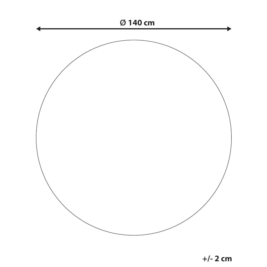 Dywan okrągły z juty ⌀ 140 cm beżowo-czarny ARTORA
