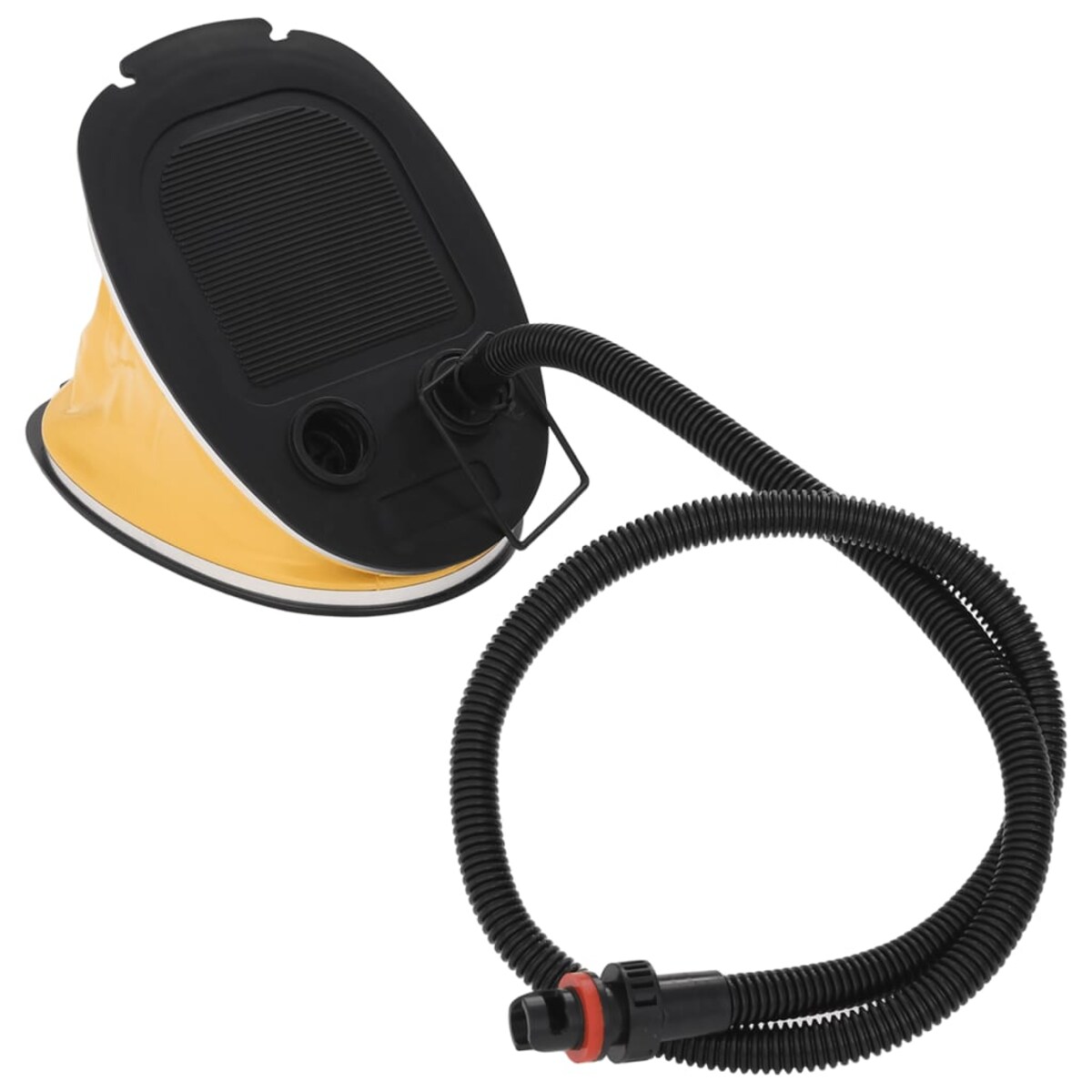 vidaXL Pompka nożna, 26x18 cm, PP i PE, szaro-żółta