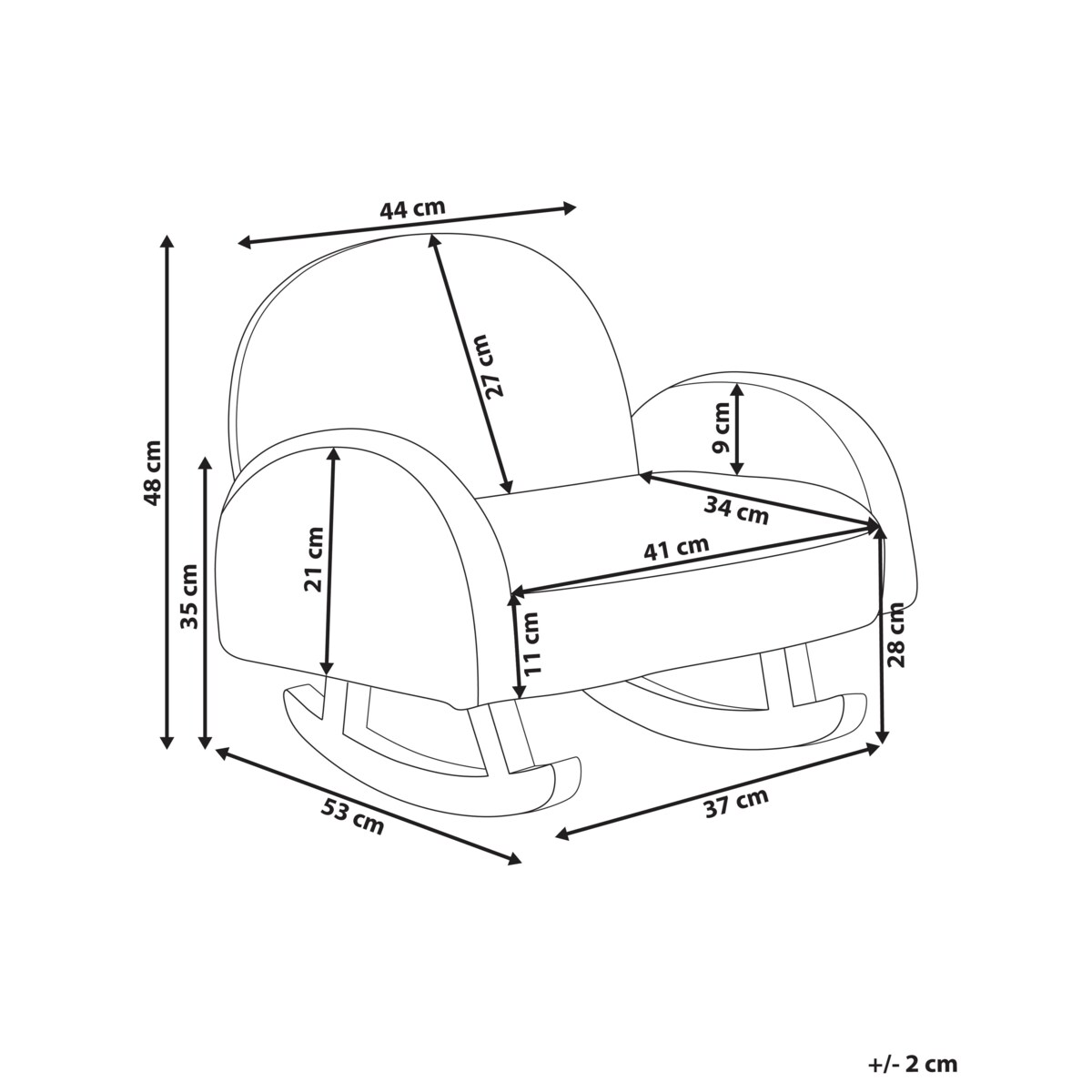 Fotel bujany dziecięcy boucle różowy OMBO