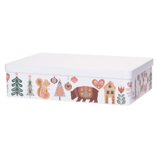 Pojemnik metalowy 8x24x16,5 na ciastka ANIMALI płaski