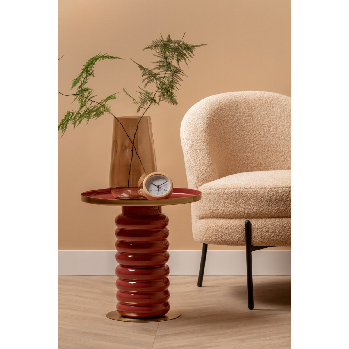 Budzik z bambusową obudową NEAT, Ø 10 cm