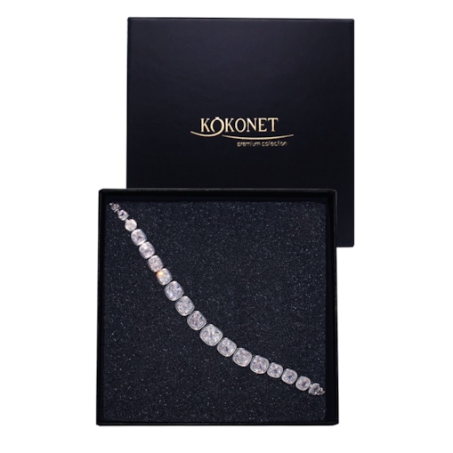 Bransoletka srebrna TRENDY ślubna nowoczesna minimalistyczna elegancka