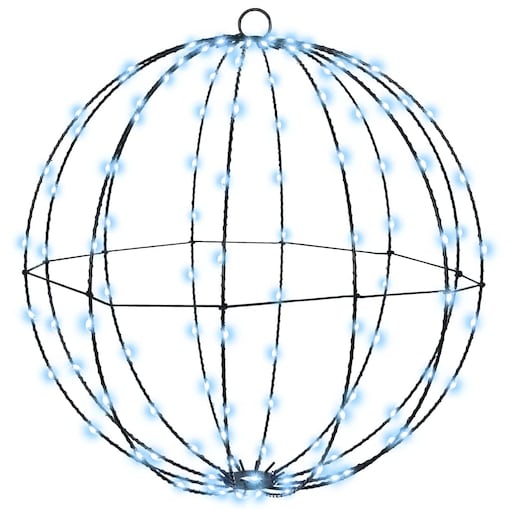 vidaXL Piłka z 160 diodami LED Zimna biel 50 cm Metal
