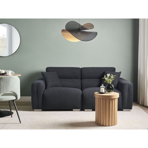 Sofa 3-osobowa czarna FAUSKAN