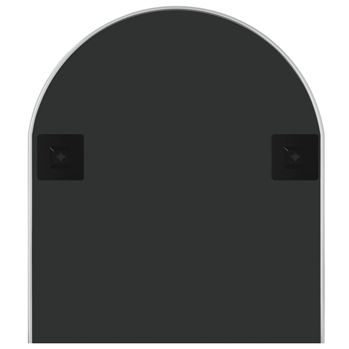 vidaXL Lustro ścienne, srebrne, 100x45 cm, owalne