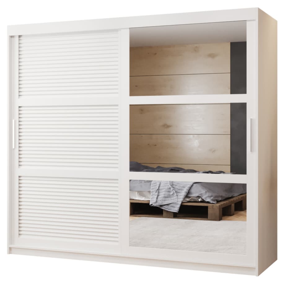 Szafa przesuwna Garderoba ŻALUZJA 2 200 biały