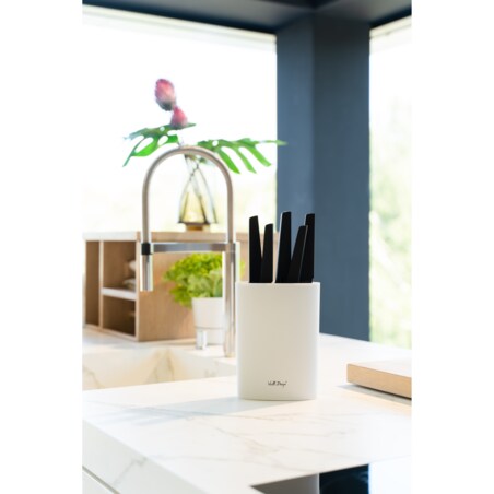 Stojak do noży owalny Bianco 30386