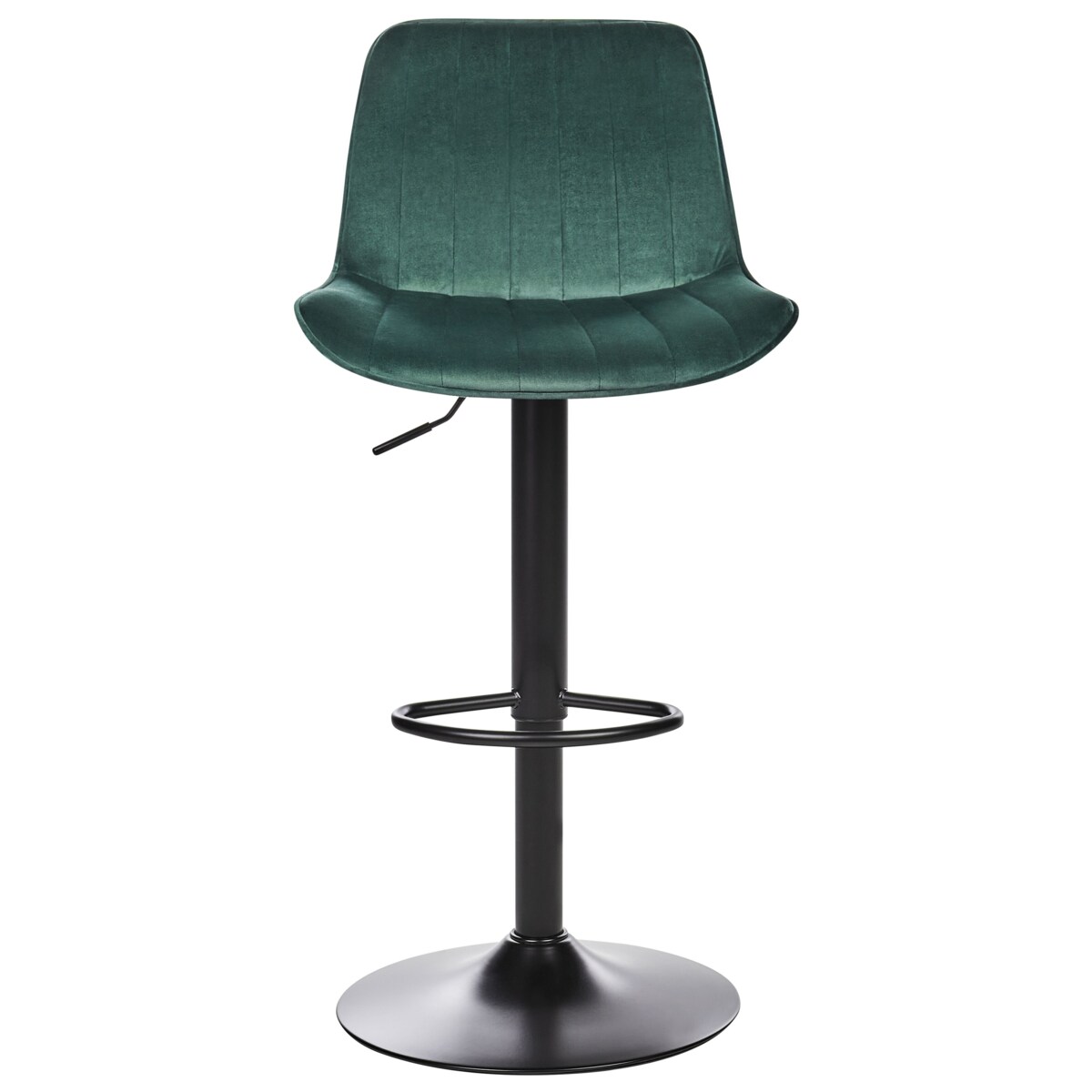 Zestaw 2 krzeseł barowych DUBROVNIK Welur Obrotowy Szmaragdowy