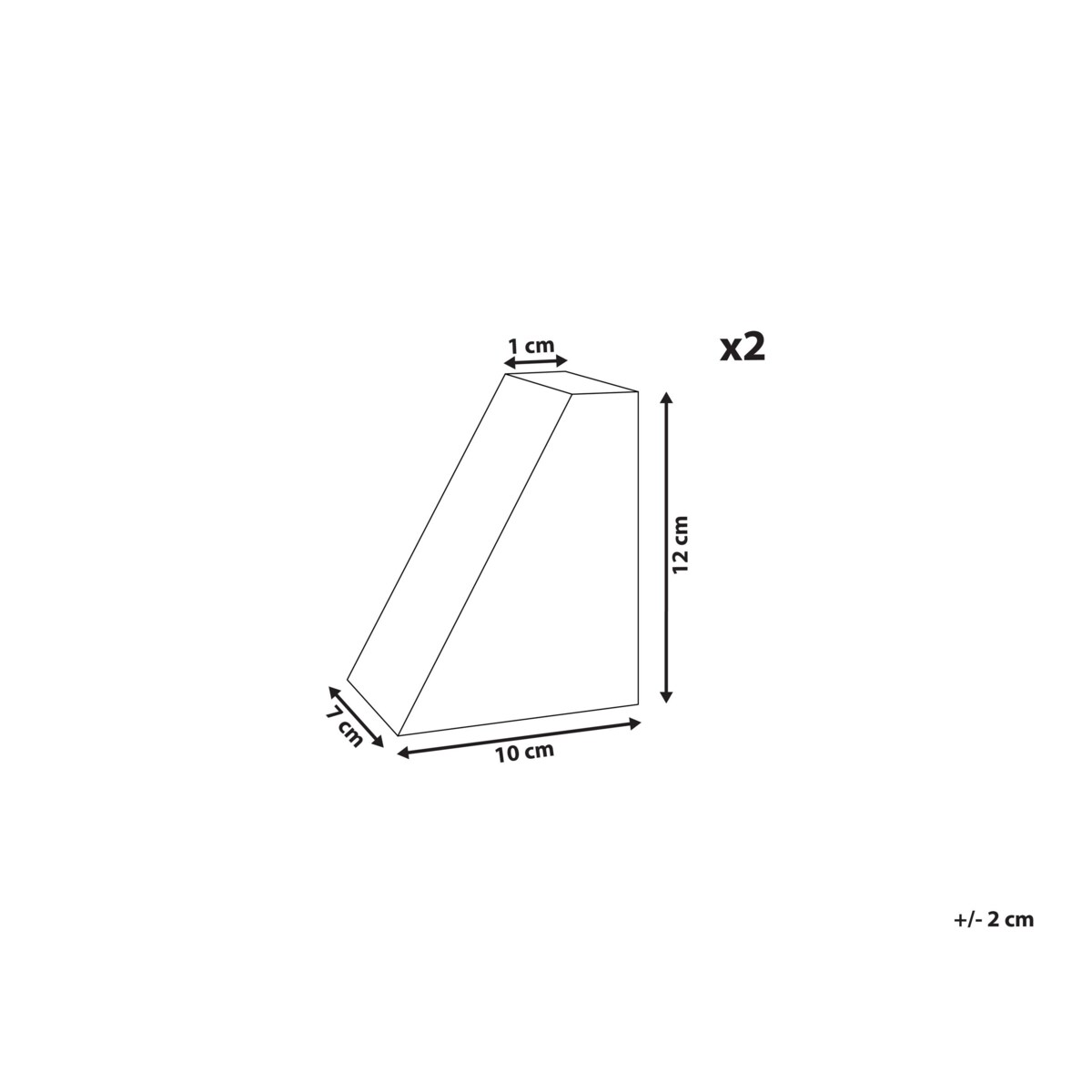 Zestaw 2 marmurowych podpórek do książek biały KROKOS