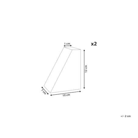 Zestaw 2 marmurowych podpórek do książek biały KROKOS