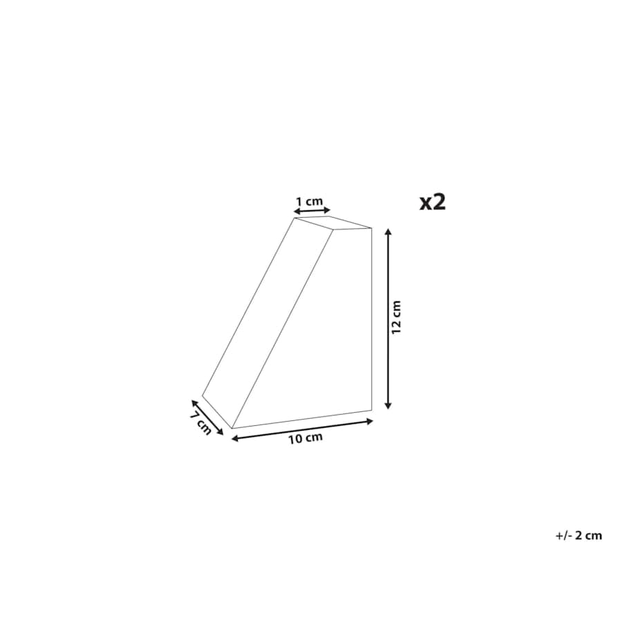 Zestaw 2 marmurowych podpórek do książek biały KROKOS