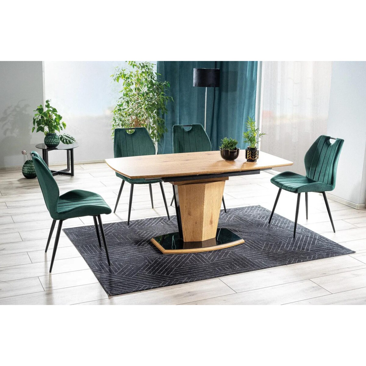 Krzesło tapicerowane ARCO VELVET zielone