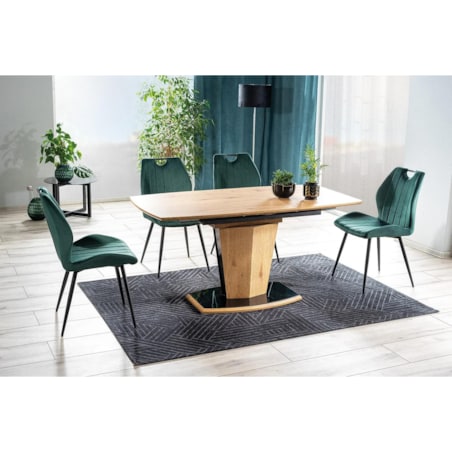 Krzesło tapicerowane ARCO VELVET zielone