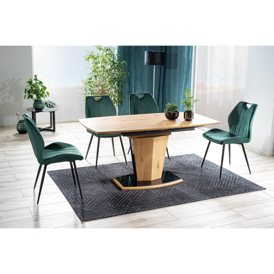 Krzesło tapicerowane ARCO VELVET zielone