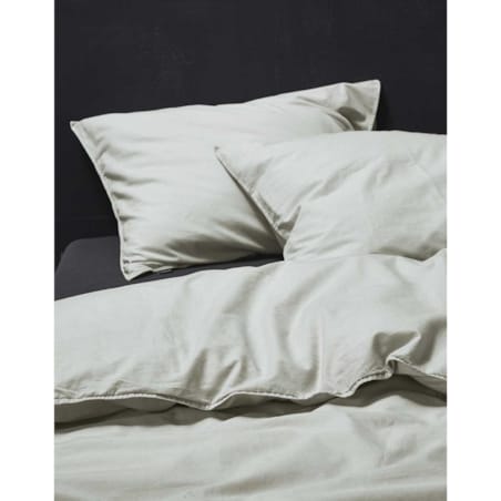 Komplet pościeli bawełnianej w kolorze srebrnym, poszewka dekoracyjna, ekskluzywna pościel, pościel holenderska, Essenza, 200 x 220 cm