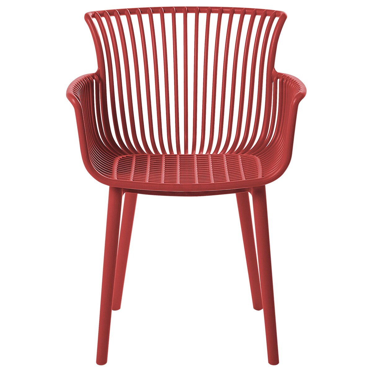 Zestaw 4 krzeseł do jadalni czerwony PESARO