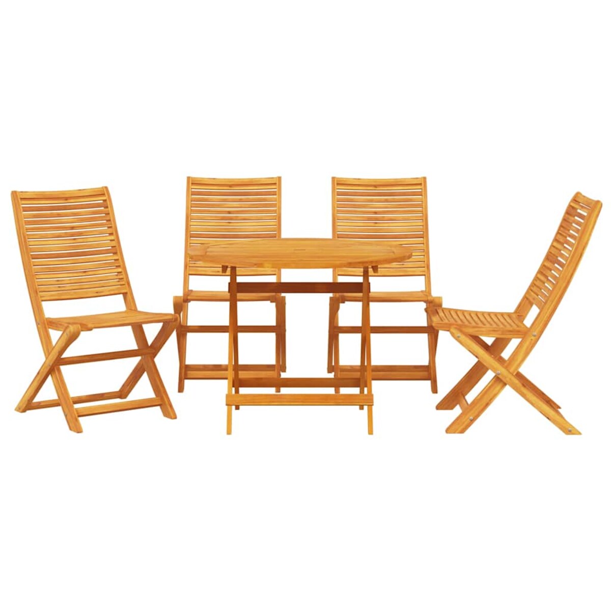 vidaXL Zestaw do jadalni w ogrodzie 5 pcs Brązowy lite drewno akacjowe